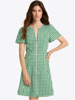 Draper James Mae Love Circle Dress in Green Rattan